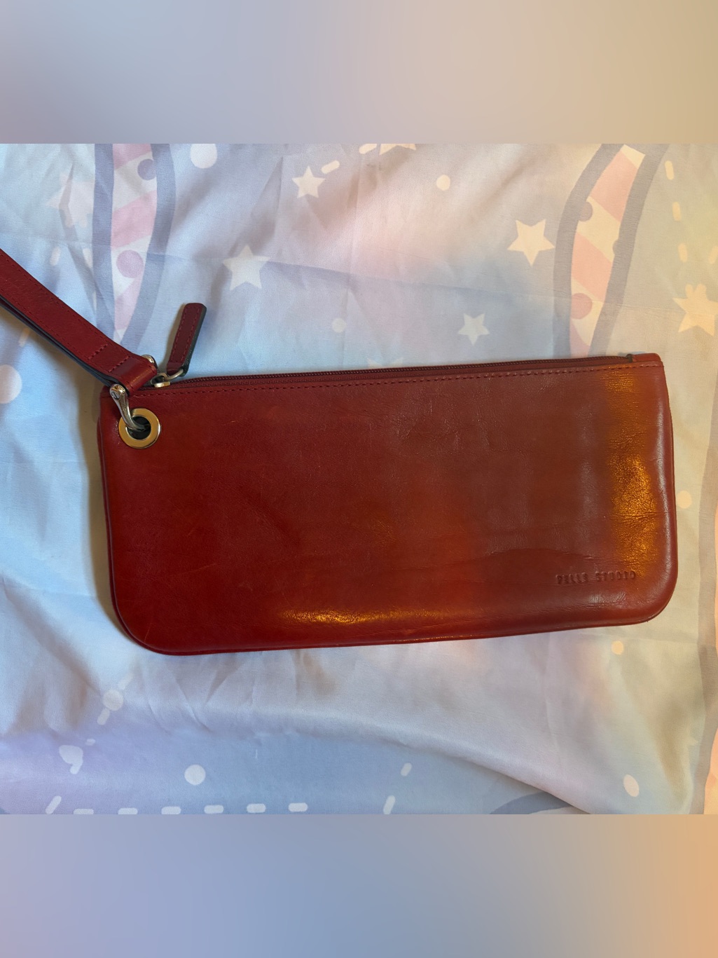 Vintage Wilsons Leather Red Leather Wristlet